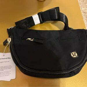 Lululemon All Night Festival Bag Micro with Gold Hardware